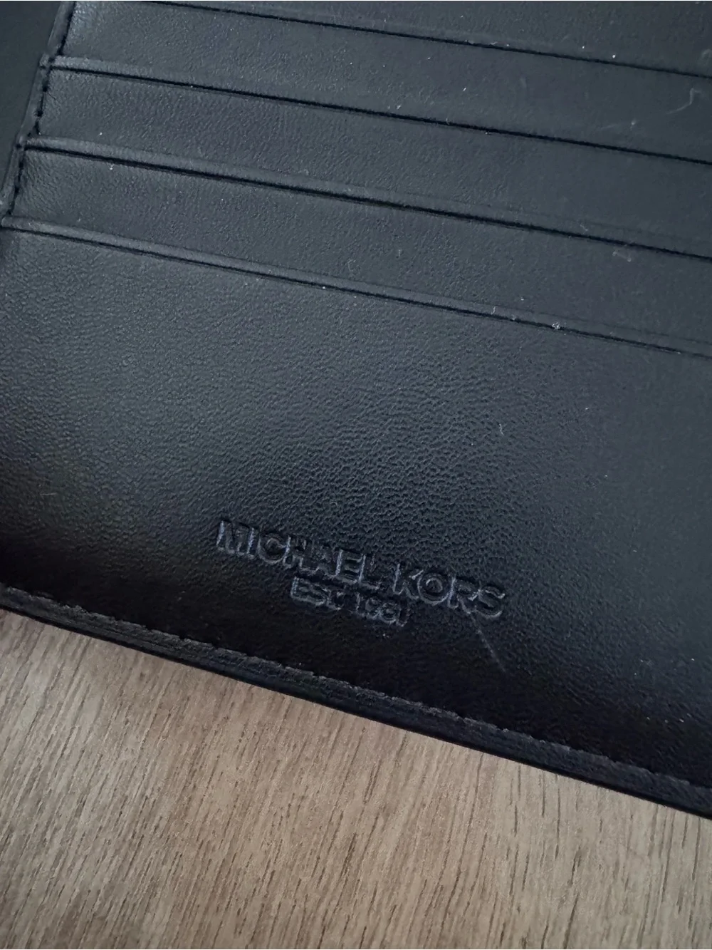Michael Kors Black Signature Textured Leather Wallet